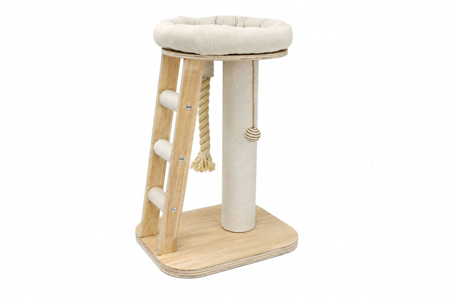 SIMBA scratcher for cat with a bed on a stable wooden base Brand KUNERT