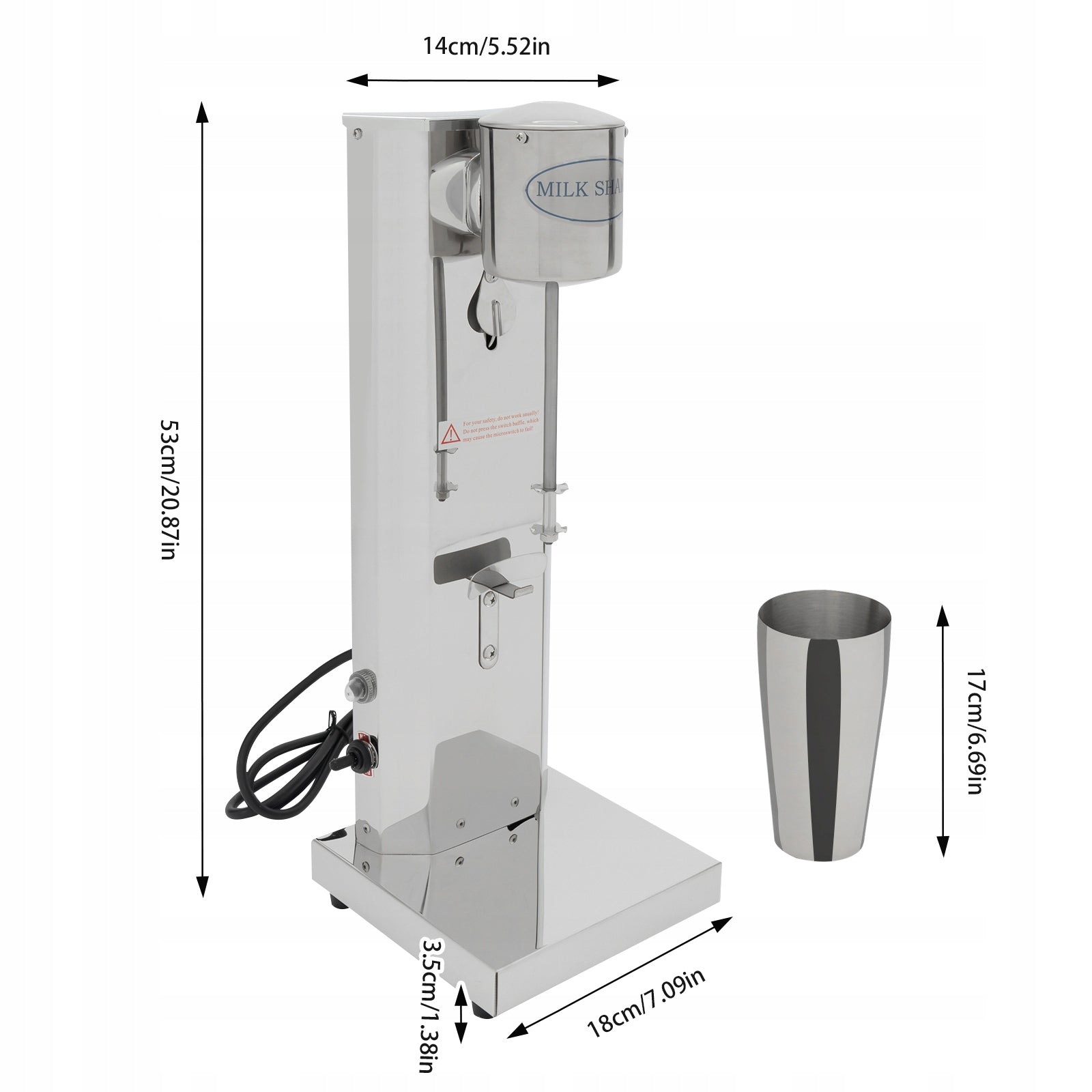 SINGLE-HEAD MILKSHAKE MACHINE Manufacturer code 75102264