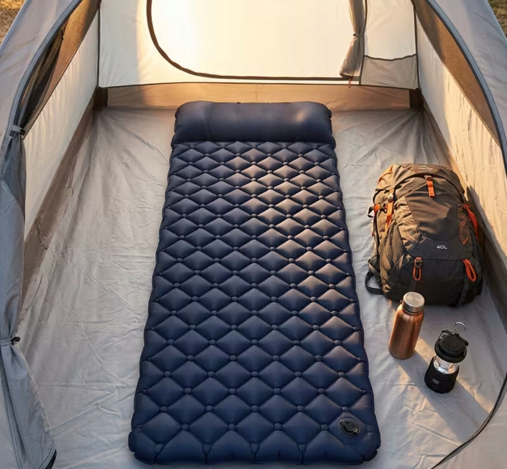 SINGLE INFLATABLE HIKING MATTRESS WITH PILLOW 190x58x5cm XXL Manufacturer code MATERAC TURYSTYCZNY DMUCHANY JEDNOOSOBOWY XXL