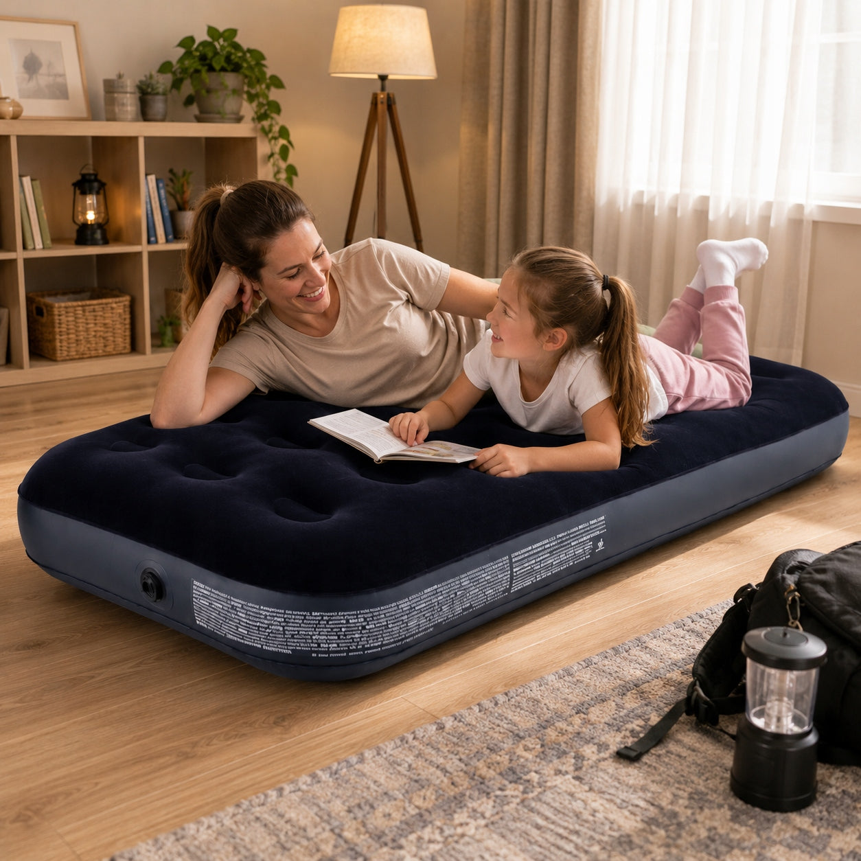 SINGLE INFLATABLE MATTRESS 191x73x22 cm HIKING VELOUR AVENLI Manufacturer code MATERAC DMUCHANY JEDNOOSOBOWY 191x73x22 cm