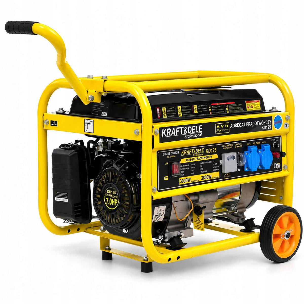 SINGLE-PHASE PETROL GENERATOR SET 3800W 230V 15L KRAFT&DELE Manufacturer code KD125