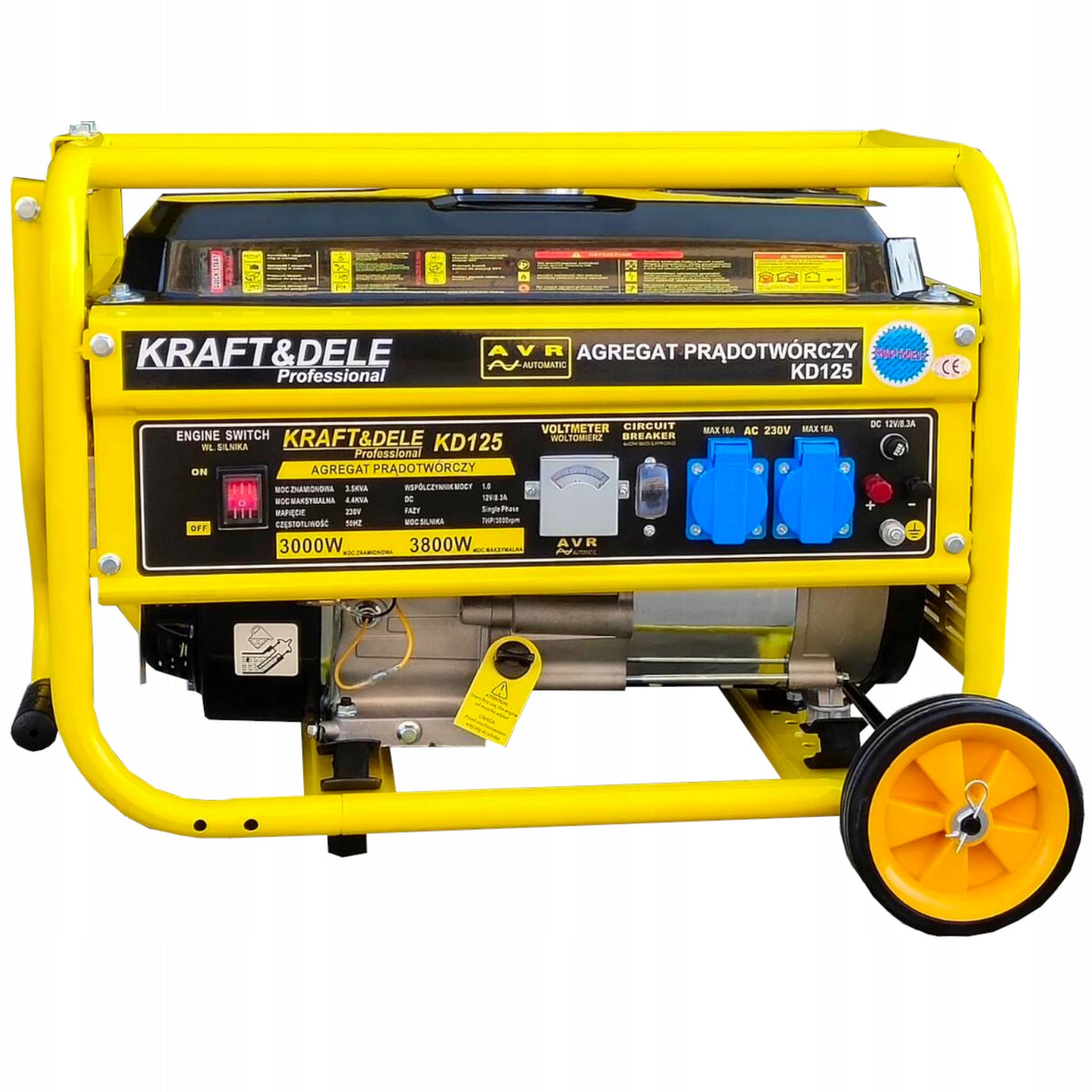 SINGLE-PHASE PETROL GENERATOR SET 3800W 230V 15L KRAFT&DELE