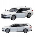 SKODA SUPERB COMBI METAL CAR MODEL 1:35 SOUND LIGHT WHITE Packaging status original