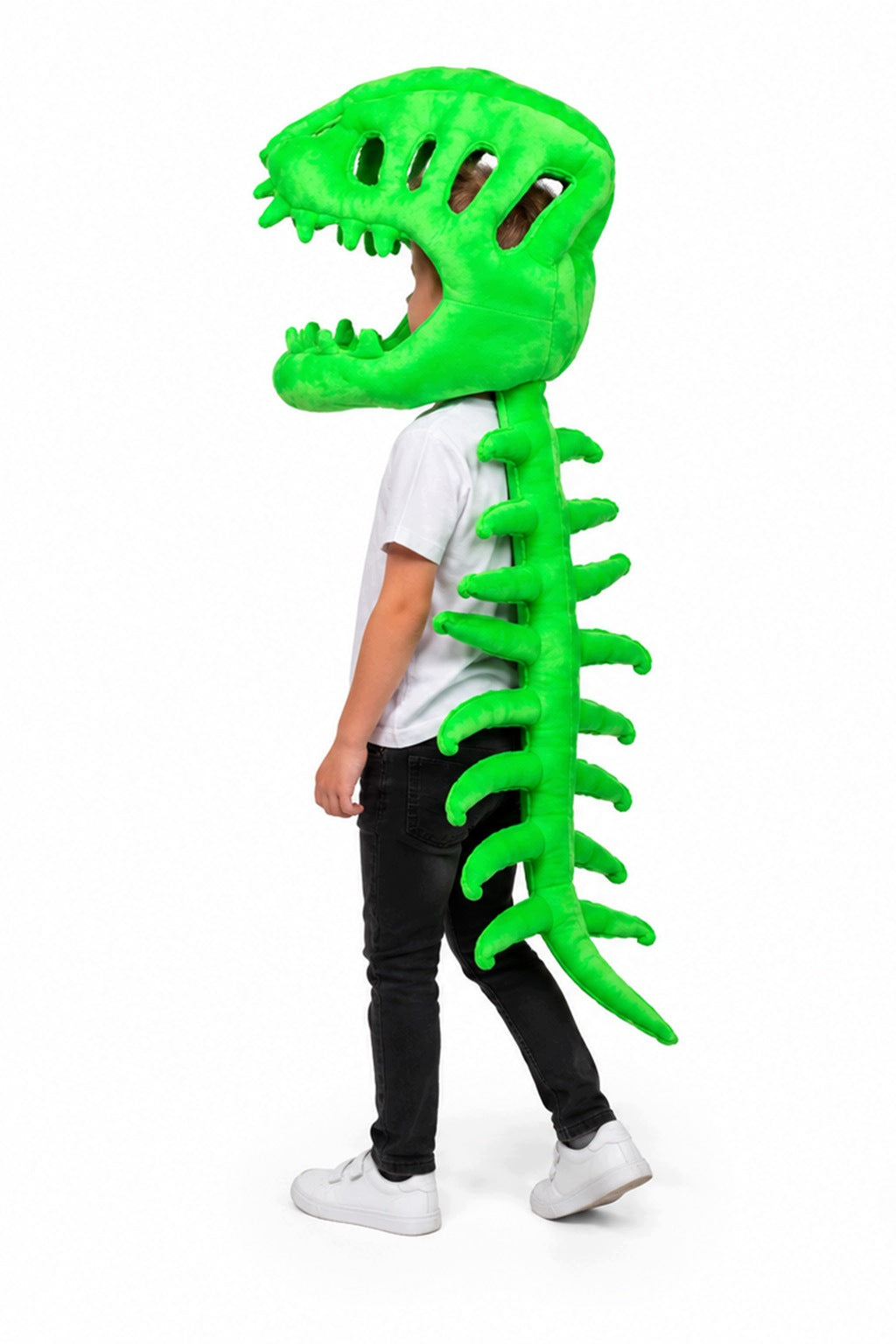 SKULL DINOSAUR SKELETON COSTUME PLUSH TOY DINOSAUR COSTUME GREEN Packaging status original