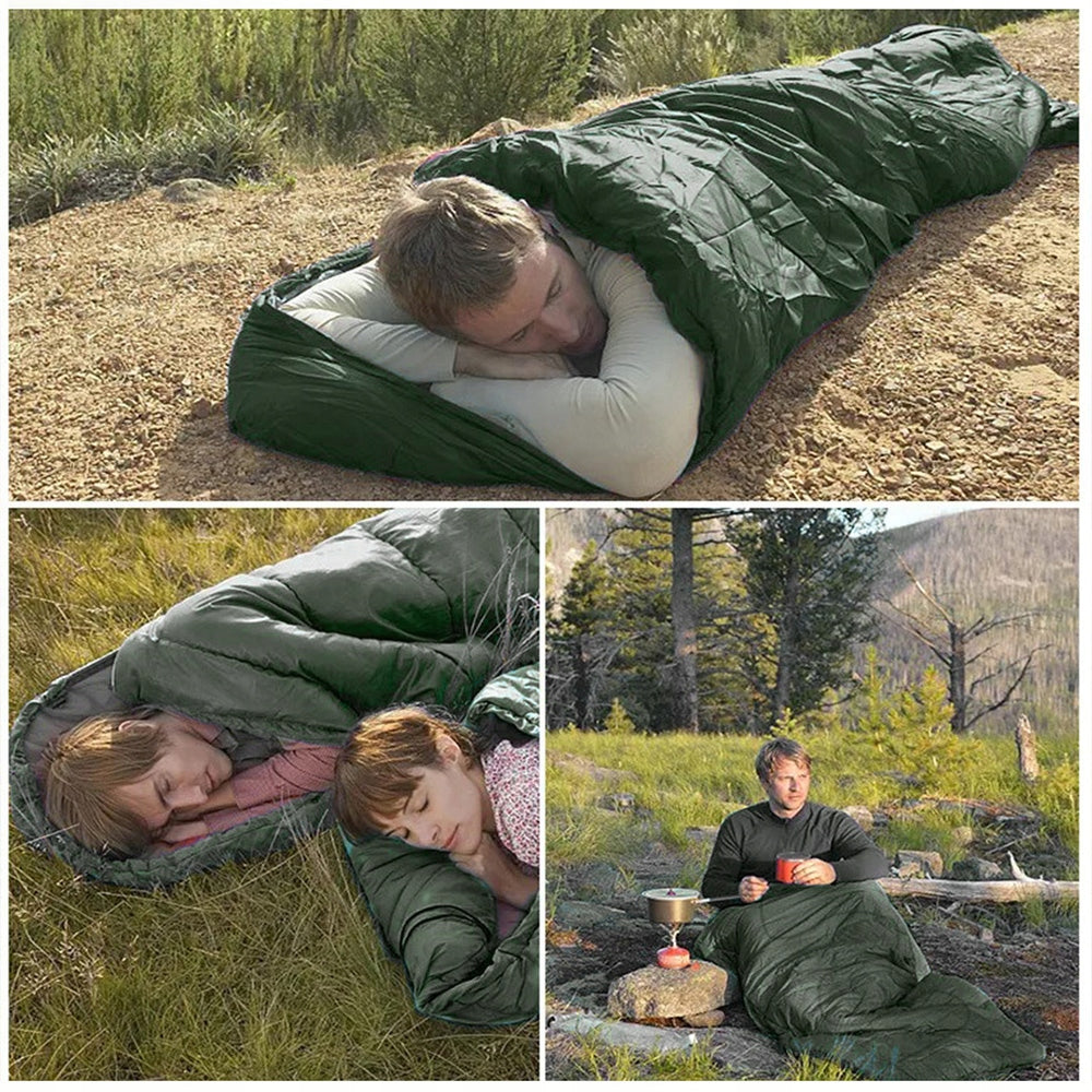 SLEEPING BAG MUMMY HIKING LIGHT WARM DUVET COVER GREEN 210x75 CM Manufacturer code PROFI500305