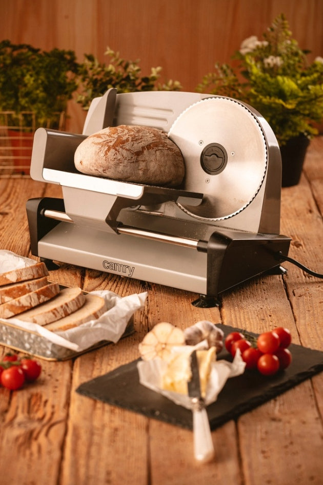 SLICER FOR SMOKED BREAD AND SNACKS STRONG AND LARGE WITH REGULATION 400w Manufacturer code Krajalnica elektryczna kuchenna do krojenia