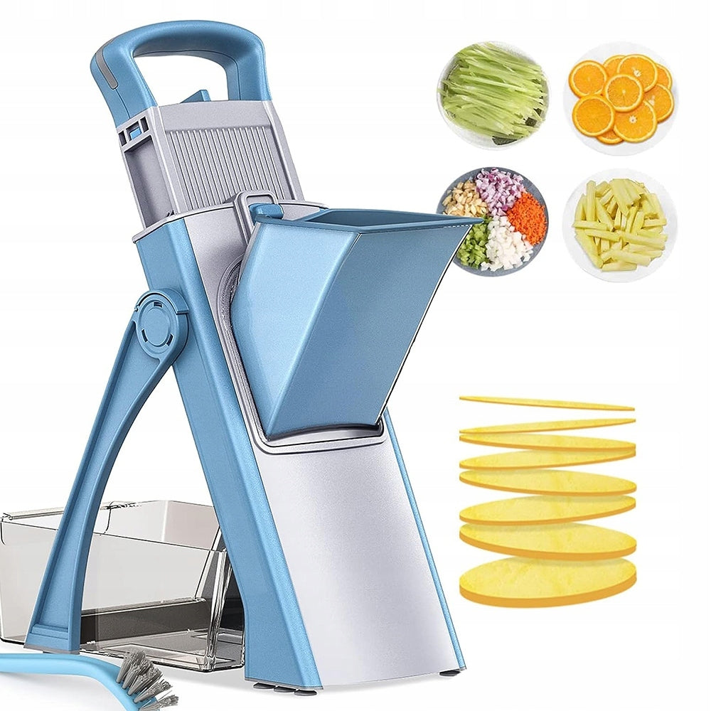 SLICER SHREDDER FOR VEGETABLES AND FRUITS GRATER MULTIFUNCTIONAL BLUE