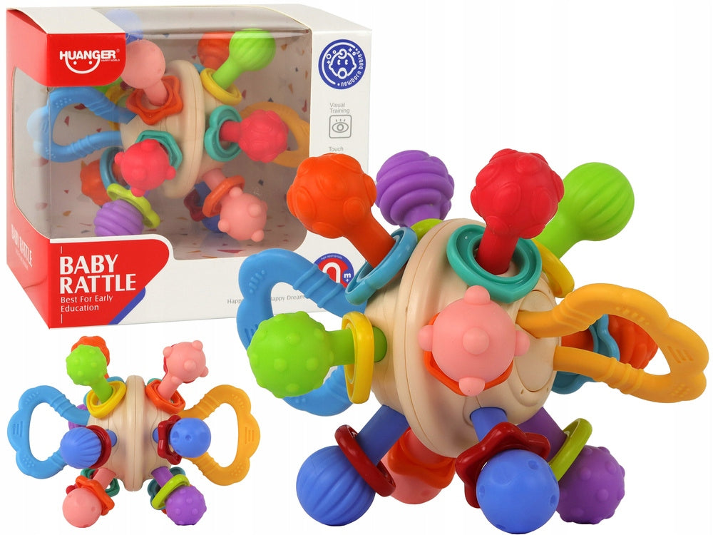 SLIDING TOY SENSORY ELEMENTS INTERACTIVE Rattle Teether Ball