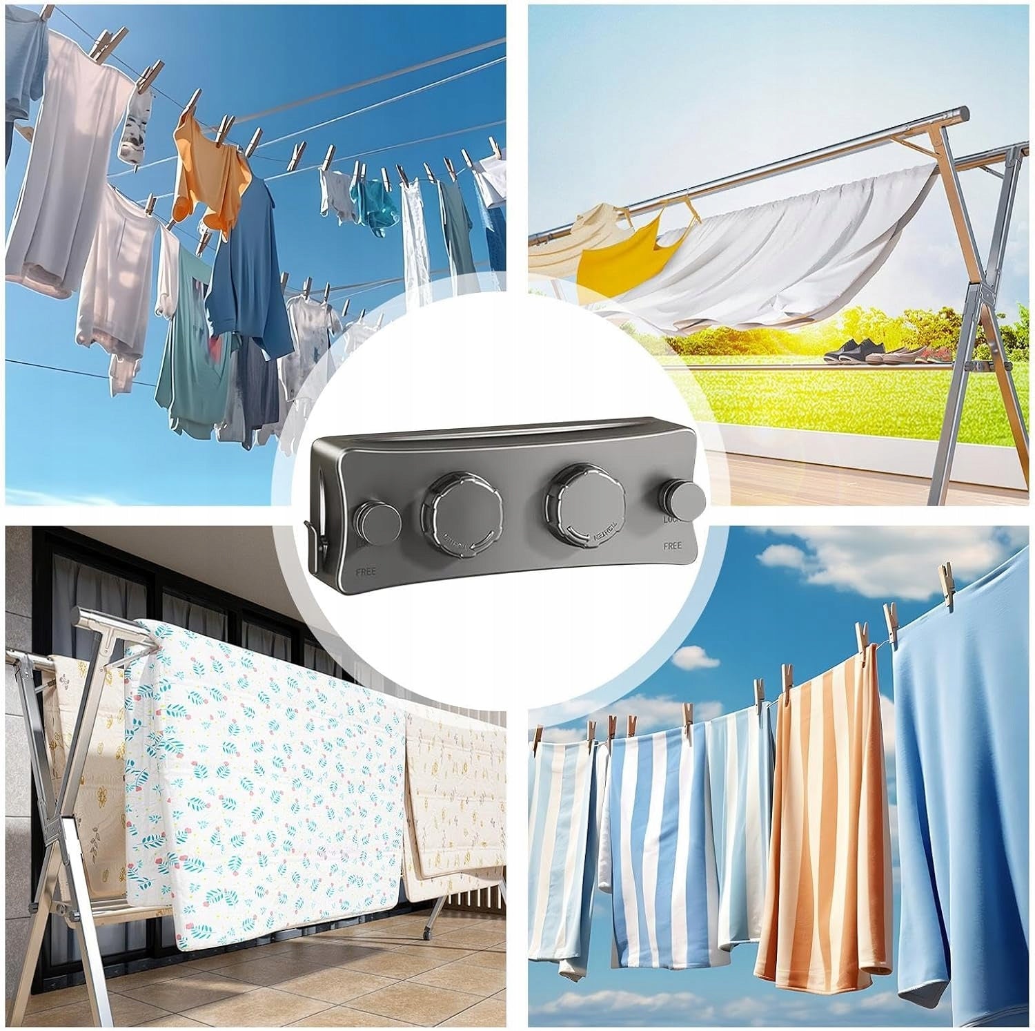 SLIDING UNDERWEAR CORD ADJUSTABLE 5.1M FOR BALCONY BATHROOM Manufacturer code 6SP0849cfe