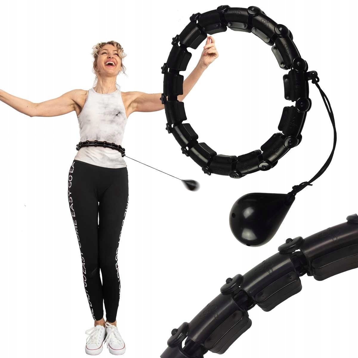 SLIMMING HULA HOOP WITH MASSAGER PROJECTIONS AND LOAD ADJUSTMENT ENERO