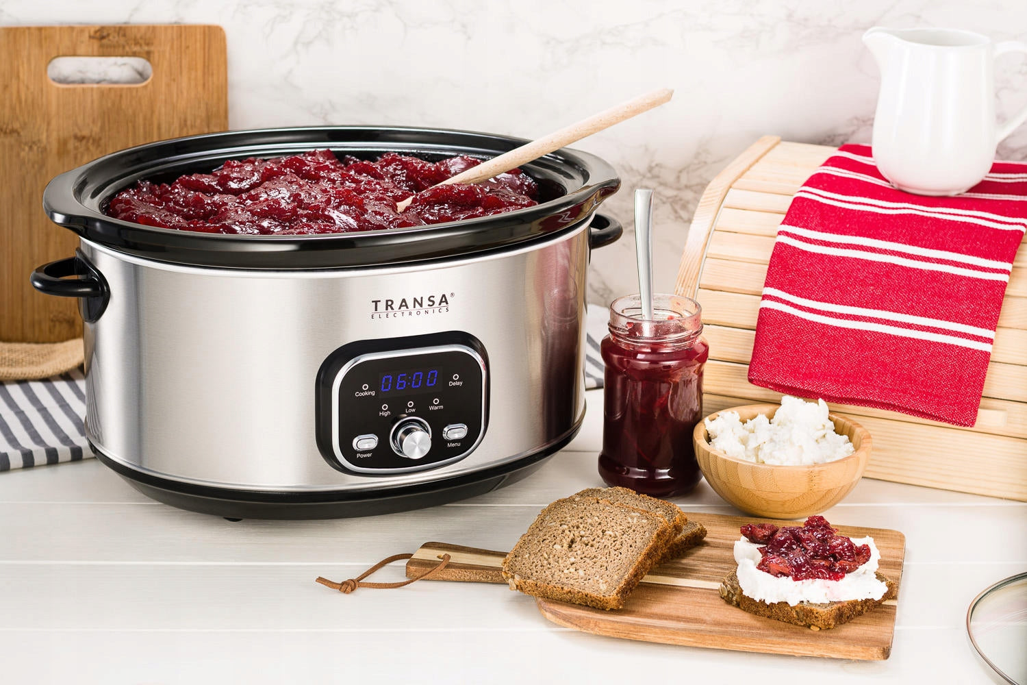 SLOW COOKER Ceramic pot with SlowCooker TRANSA 6,5L 320W Packaging status original