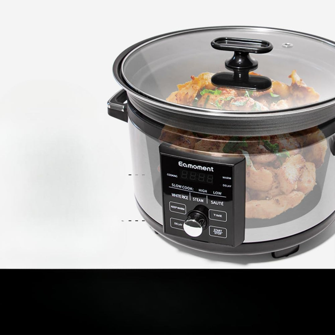 SLOW COOKER PROGRAMMABLE EAMOMENT MULTICOOKER 4IN1 ELECTRIC RICE COOKER 1000W Dominant color silver/gray