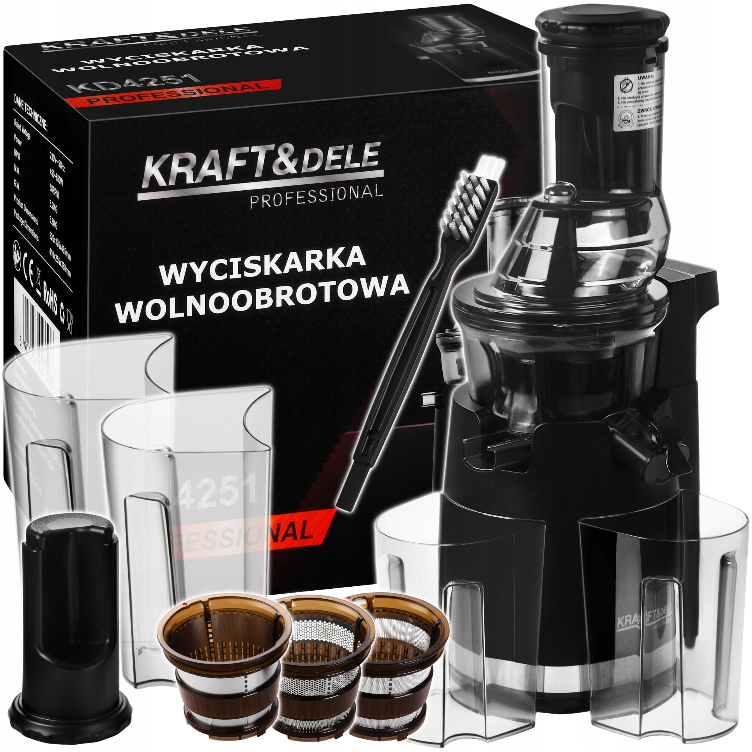 SLOW JUICE JUICER 650W FRUIT AND VEGETABLE JUICER