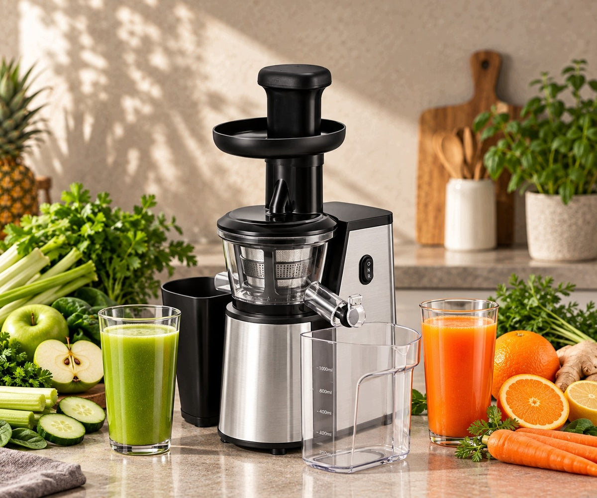 SLOW JUICER 450W FRUIT WORM VEGETABLES BPA FREE Packaging status original