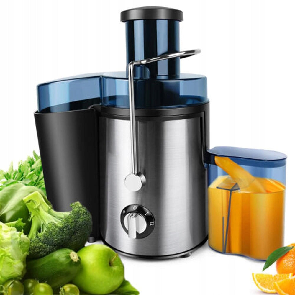 SLOW ROTATING JUICER 1000W HIGH JUICE CAPACITY HOLE 65MM SILVER Packaging status original