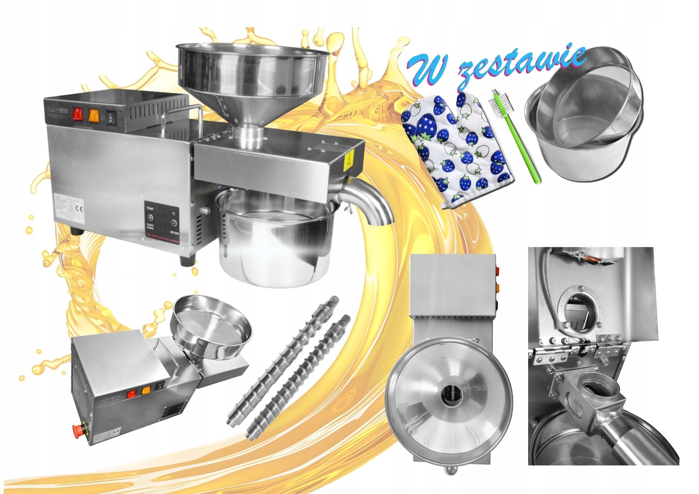 SLOW ROTATION JUICER for oil Extruder WORM PRESS 9-12,5 kg/h Packaging status original