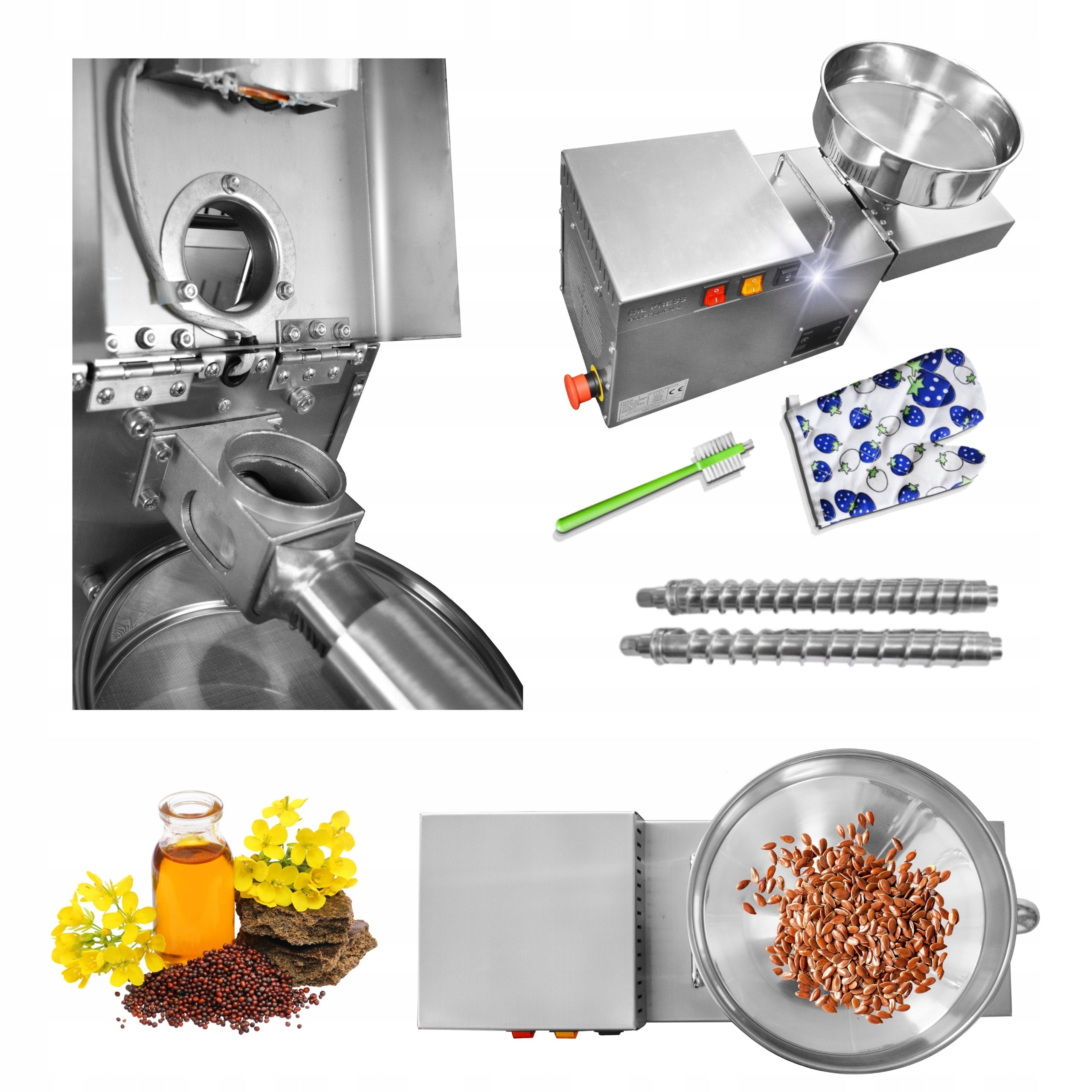 SLOW ROTATION JUICER for oil Extruder WORM PRESS 9-12,5 kg/h