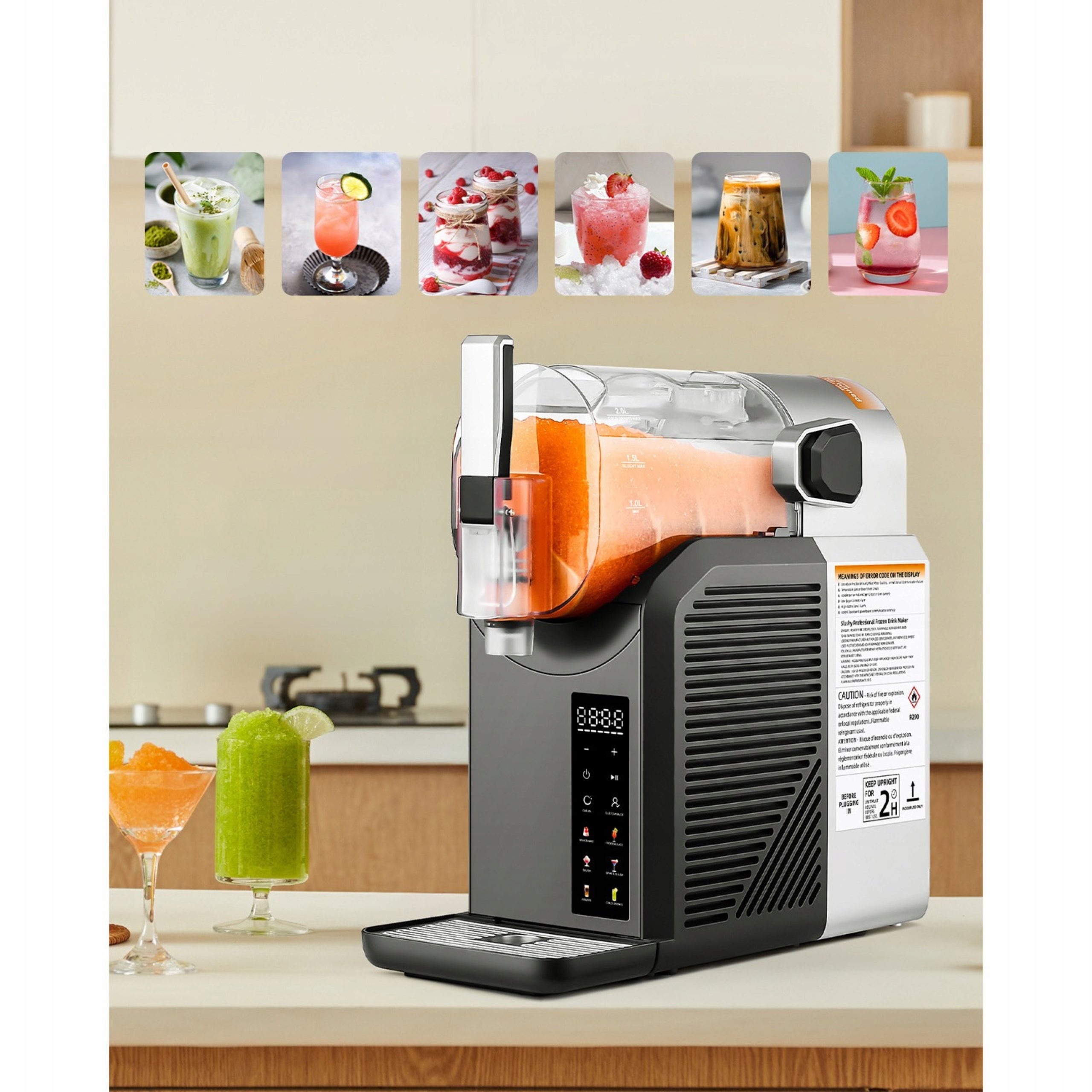 SLUSHIE MAKER MACHINE ICE CREAM MACHINE 2L MARGARITA WITHOUT ICE GRANITA Manufacturer code SM-2L-ICEFREE-PRO