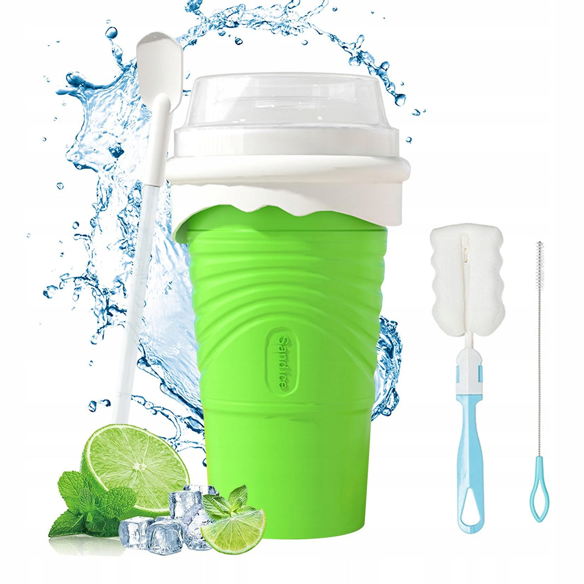 SLUSHY CUP WITH STRAW AND SPOON, SLUSHY MAKER, SLUSHY CUP Brand no brand