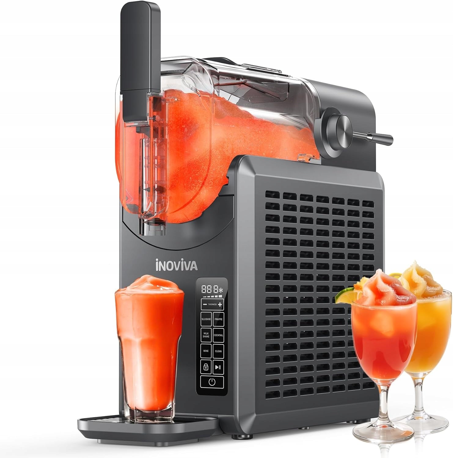 SLUSHY MACHINE WITH COMPRESSOR 2L SELF-CLEANING 5 PROGRAMS