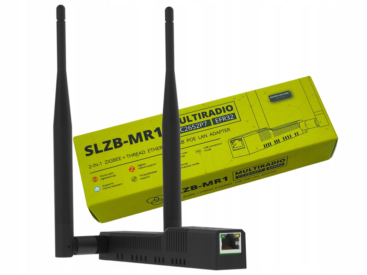 SLZB-MR1U ZigBee Thread Multiradio Adapter - CC2652P7 & EFR32MG21 - PoE, WiFi, LAN
