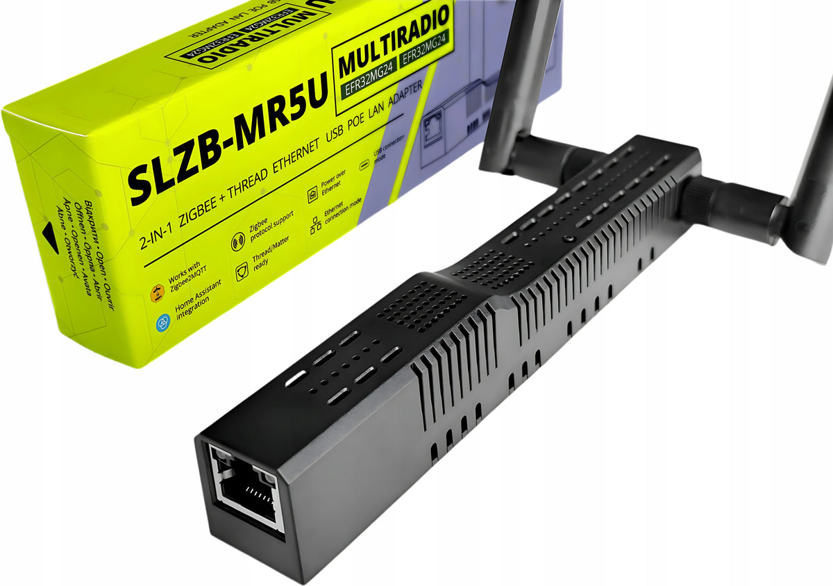 SLZB-MR5U ZigBee Thread Adapter - EFR32MG24, PoE, USB, WiFi, ESP32, Ethernet, MQTT, ZHA