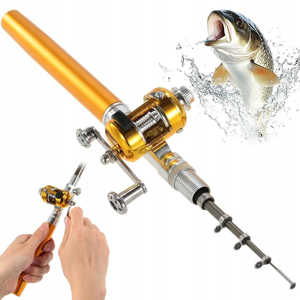 SMALL ANGLER FLOAT FISHING ROD + REEL SET CHILDREN'S portable