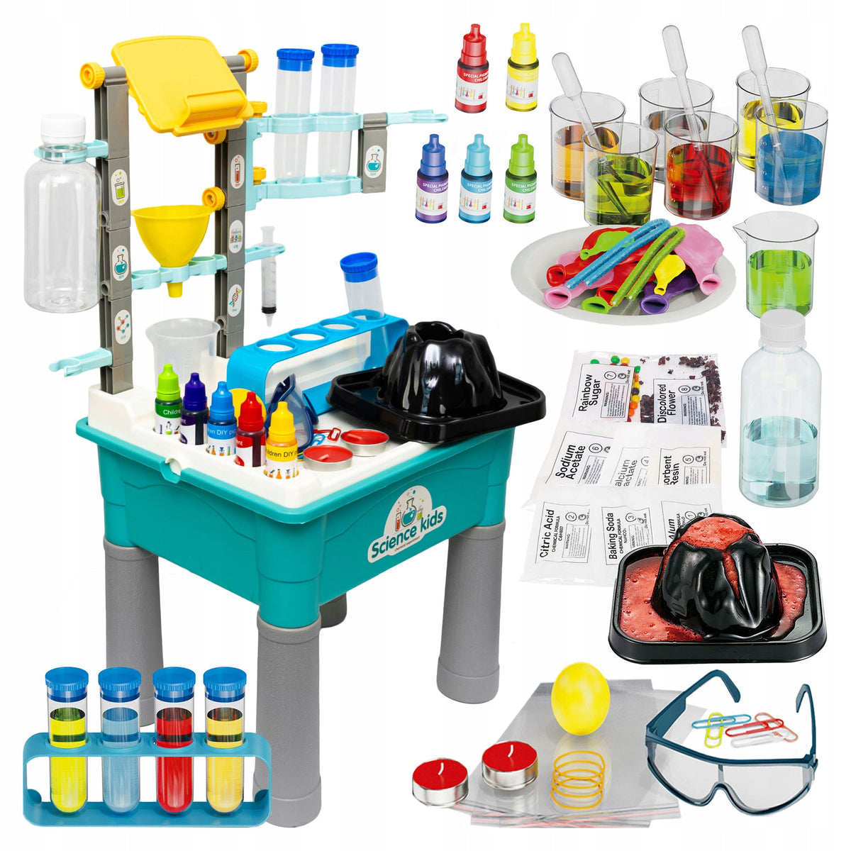 SMALL CHEMIST CHEMICAL LABORATORY FOR CHILDREN UP TO 270 EXPERIMENTS VOLCANO