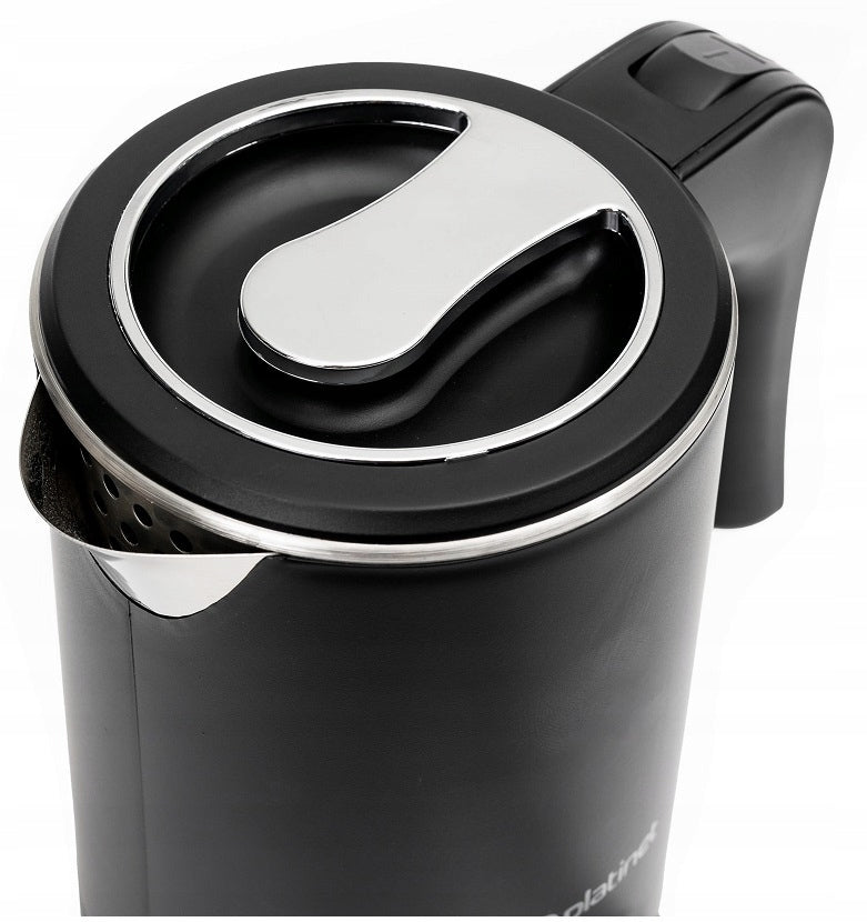 SMALL COMPACT STYLISH ELECTRIC TOURIST KETTLE 0,6L 600W Platinet Packaging status original