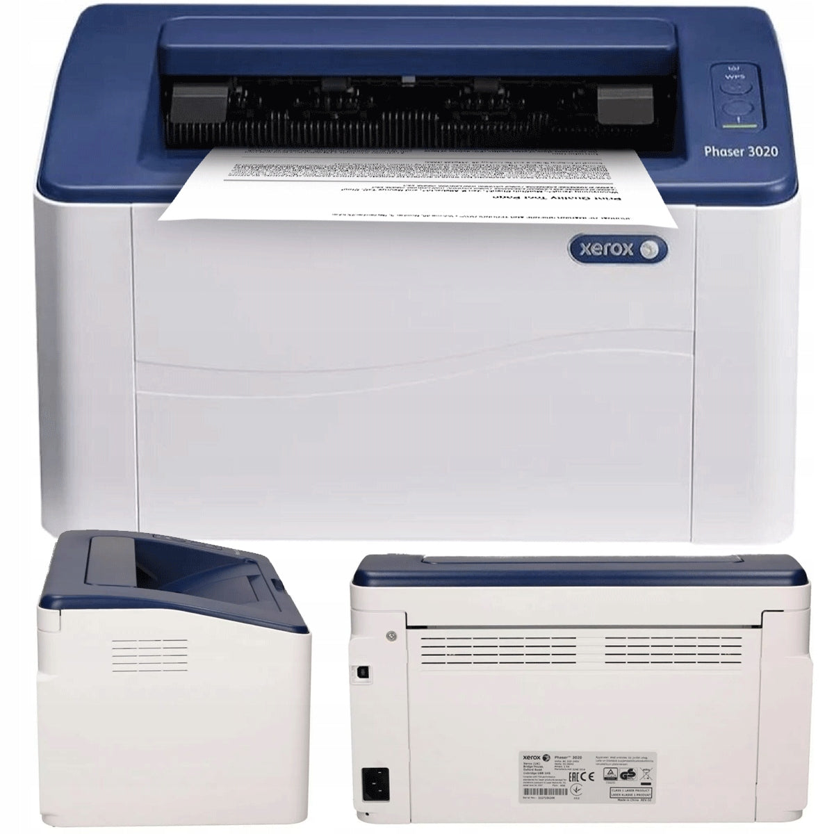 SMALL LASER PRINTER SINGLE FUNCTION XEROX PHASER 3020 MONO WIFI TONER