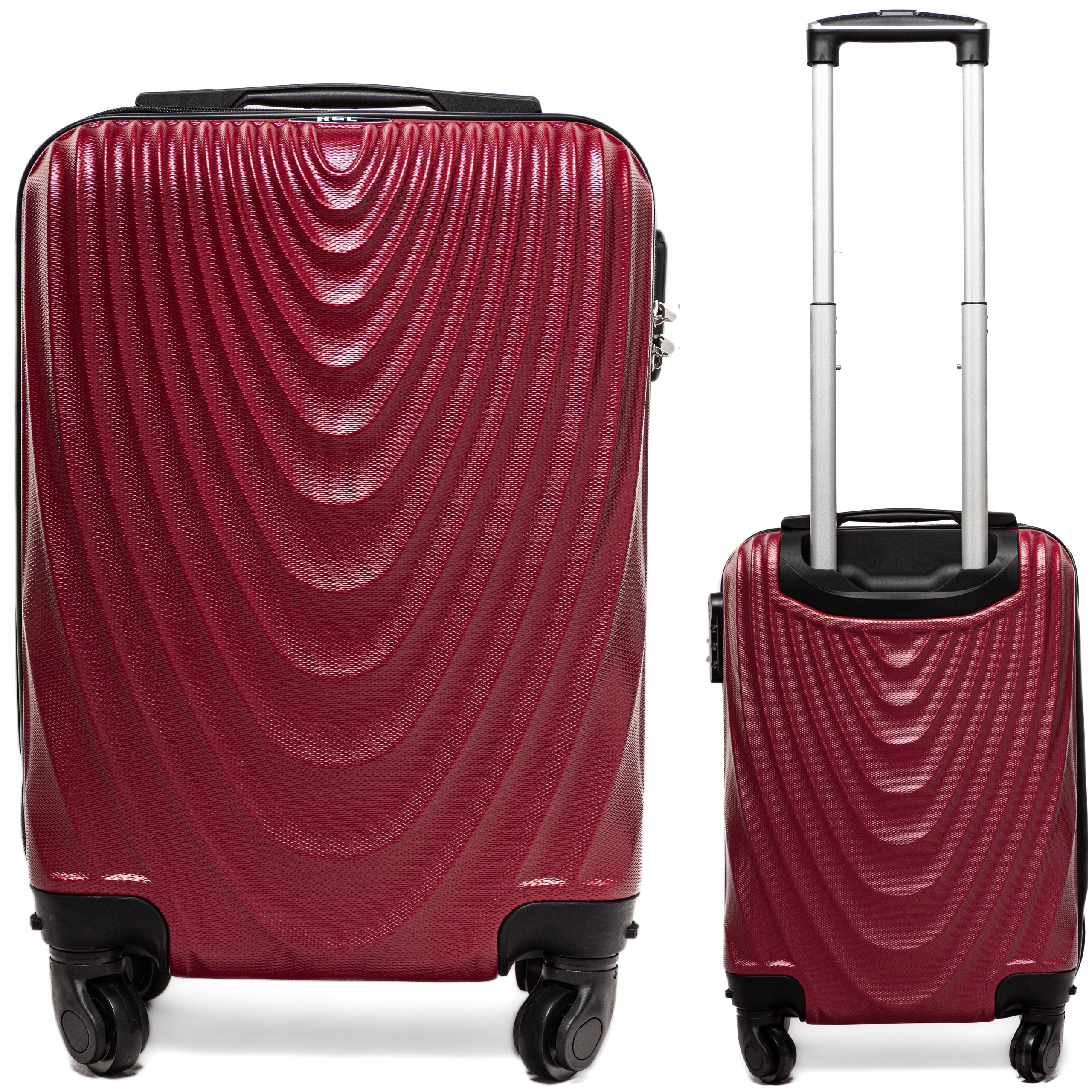 SMALL M CABIN SUITCASE ON WHEELS TRAVEL ABS Ryanair Wizzair 55x40x20 Height 52 cm