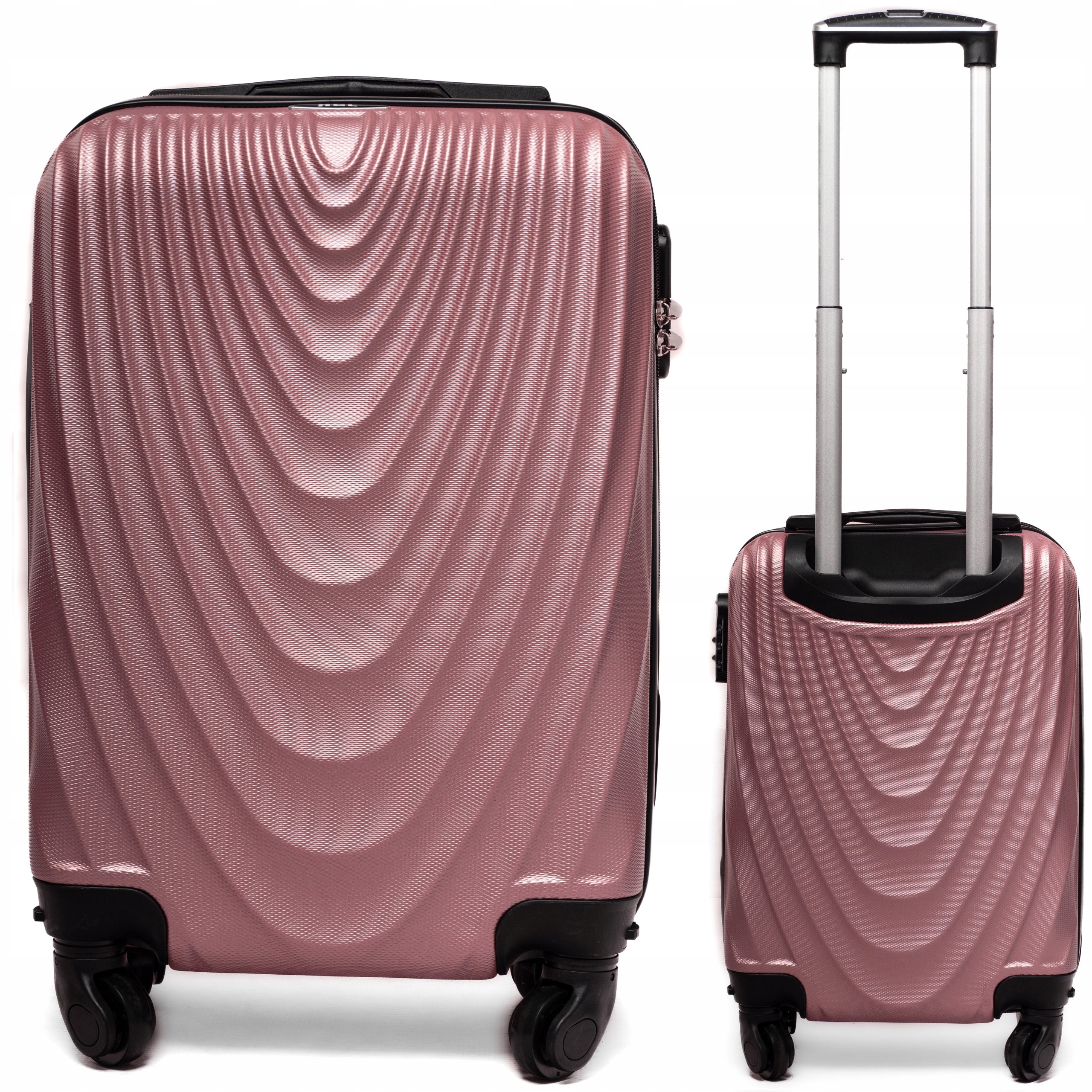 SMALL M CABIN SUITCASE ON WHEELS TRAVEL ABS Ryanair Wizzair 55x40x20 Width (longer edge) 33 cm