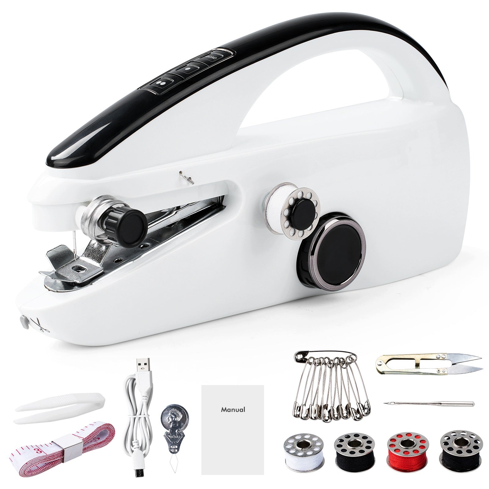 SMALL PORTABLE MANUAL SEWING MACHINE BLACK