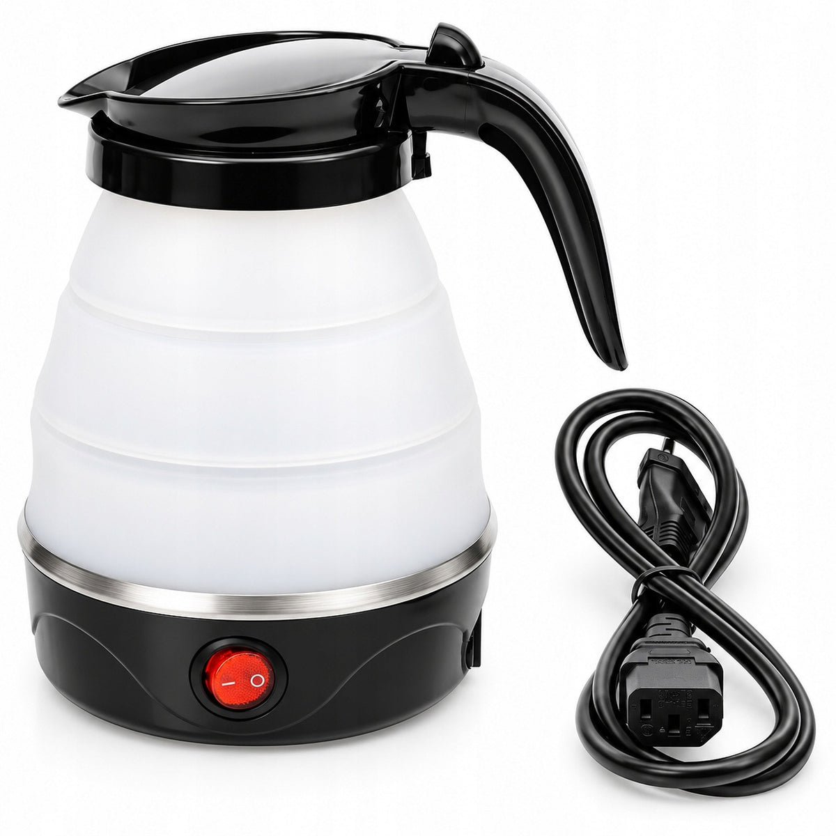 SMALL TRAVEL KETTLE FOLDING ELECTRIC SILICONE 0,6L 600W Packaging status original