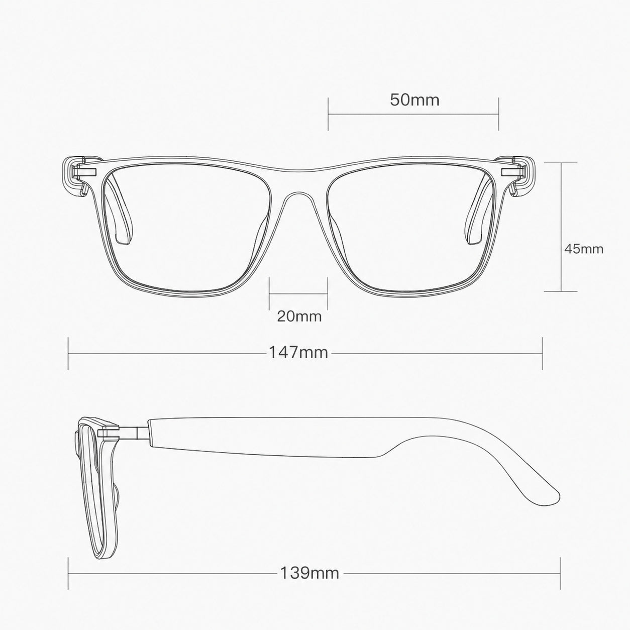 SMART AI PHOTOCHROMIC GLASSES WITH TRANSLATION OF 160 BLUETOOTH LANGUAGES Packaging status original