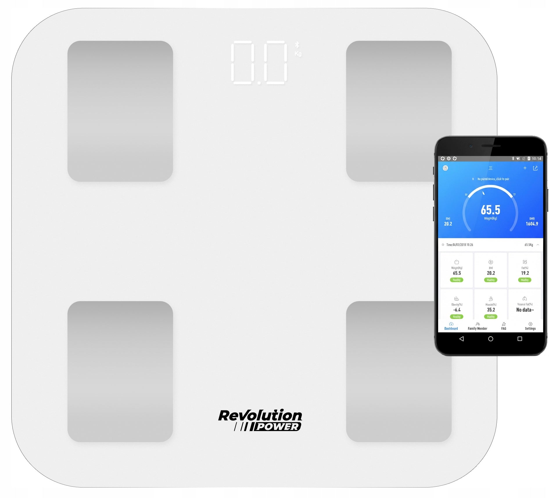 SMART ANALYTICAL BATHROOM SCALE - APPLICATION in Polish SMART SCALE