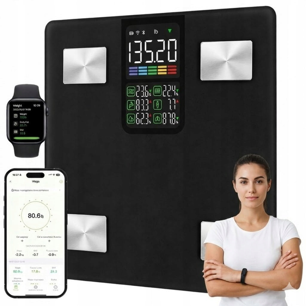 SMART ANALYTICAL SCALE SMART BT 226KG APPLICATION BMI 13 MEASUREMENTS