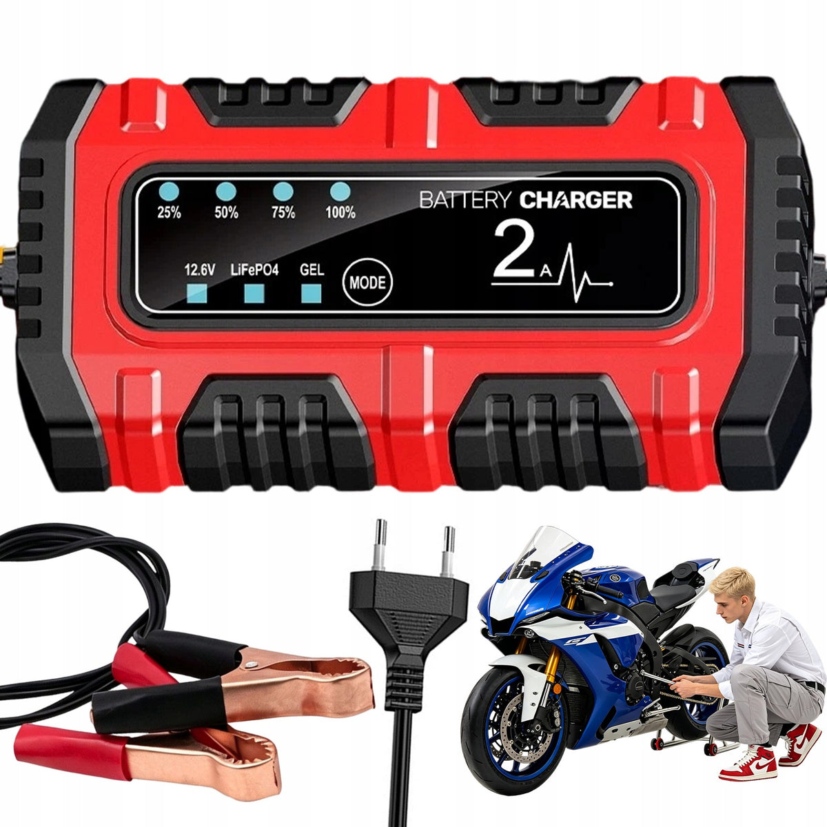 SMART BATTERY CHARGER AUTOMATIC CHARGING WITH TRICKLE FUNCTION