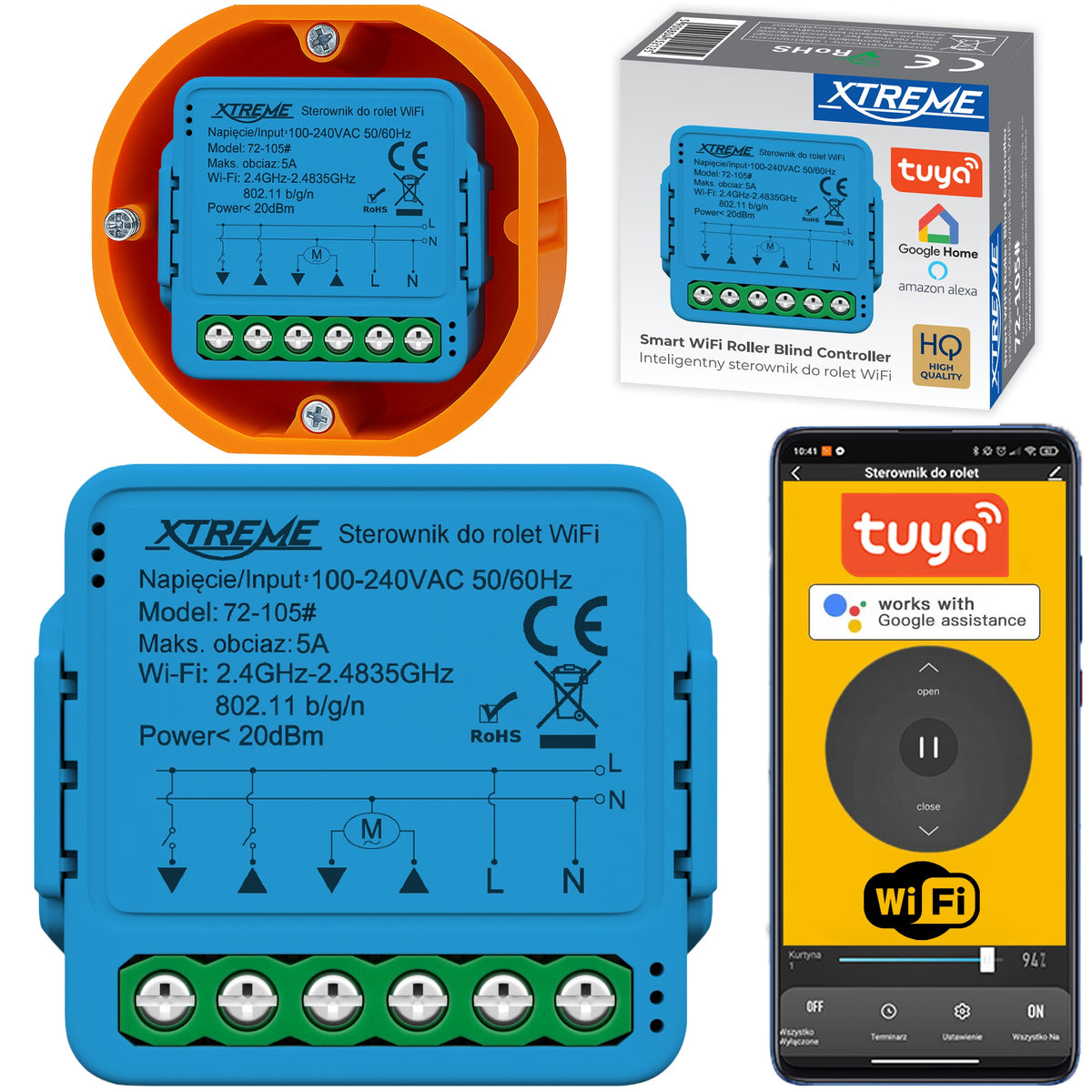 SMART CONTROLLER MODULE FOR ROLLER SHUTTERS MINI WIFI TUYA SMART LIFE