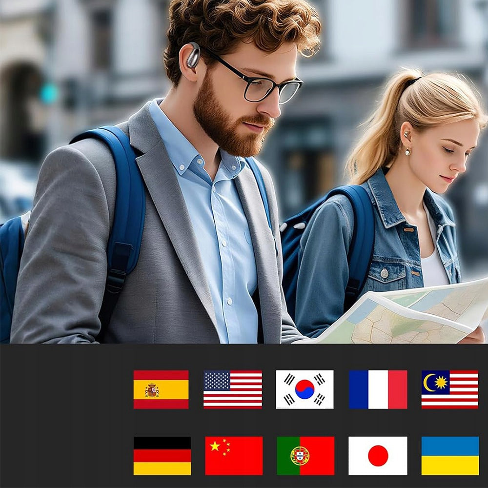 SMART HEADPHONES FOR TRANSLATION BLUETOOTH TRANSLATOR WIRELESS 139 LANGUAGES Manufacturer code BEDEE