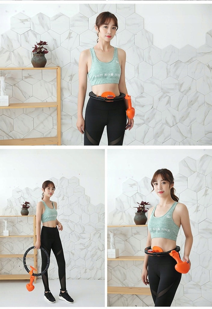 SMART HULA HOOP MASSAGER WITH WEIGHT Color black