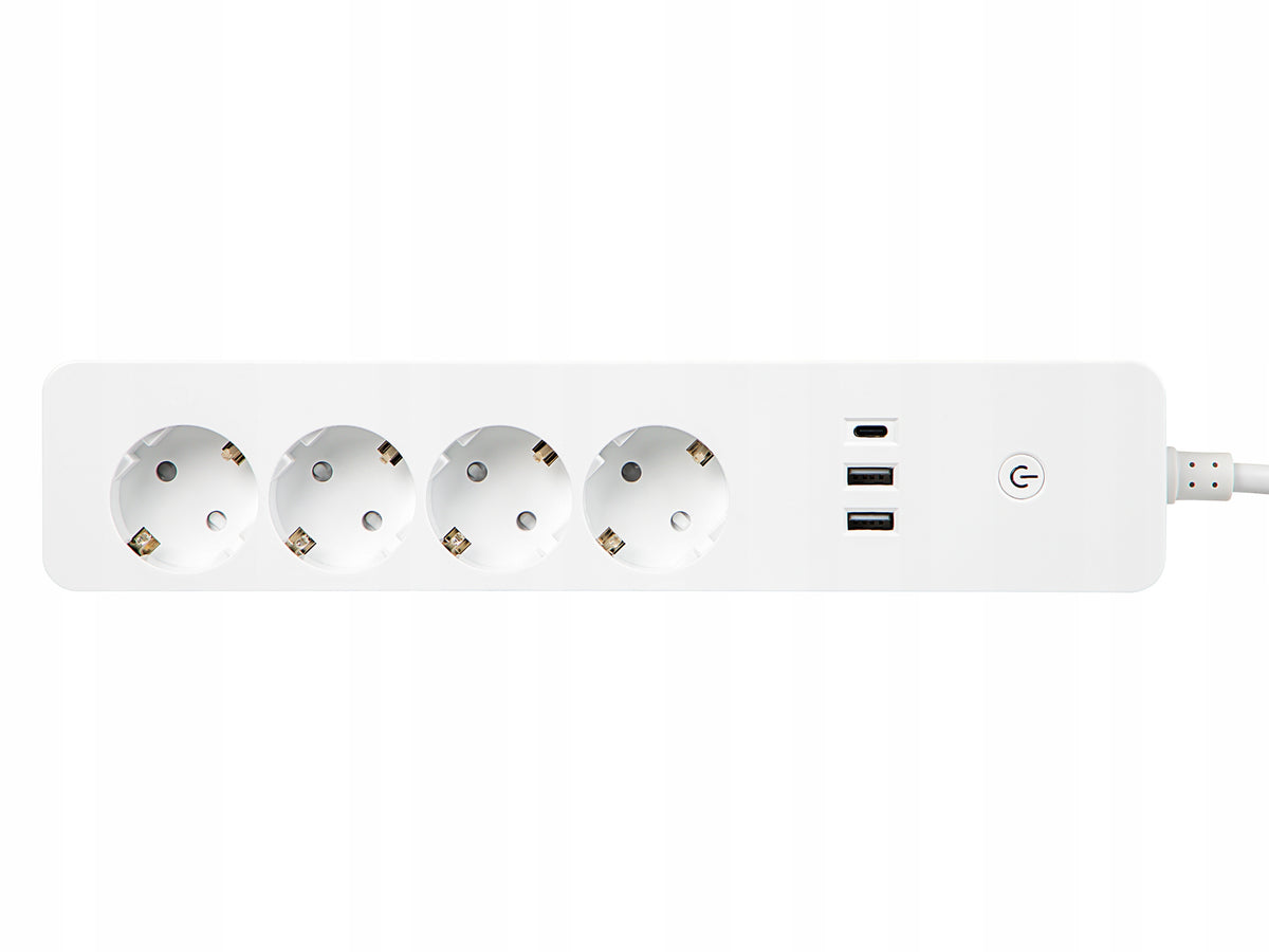 SMART NETWORK EXTENSION CABLE WIFI POWER STRIP TUYA 3m WHITE USB Packaging status original