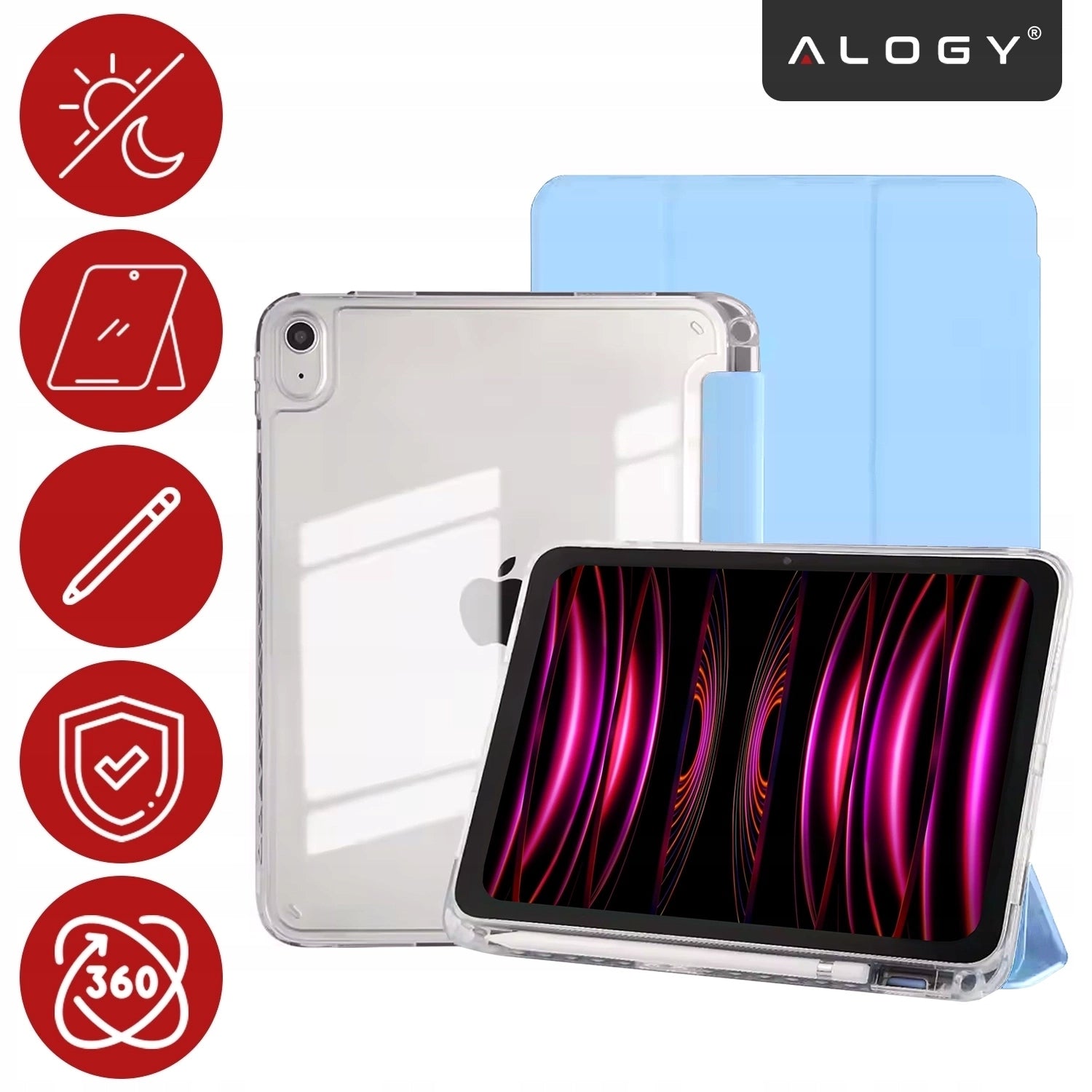 SMART PENCIL CASE for Apple iPad 10.9 10 GEN 2022 / iPad 11 A16 11GEN 2025 Fits model iPad 10.9" 10 GEN 2022 Pad 11" A16 11GEN 2025