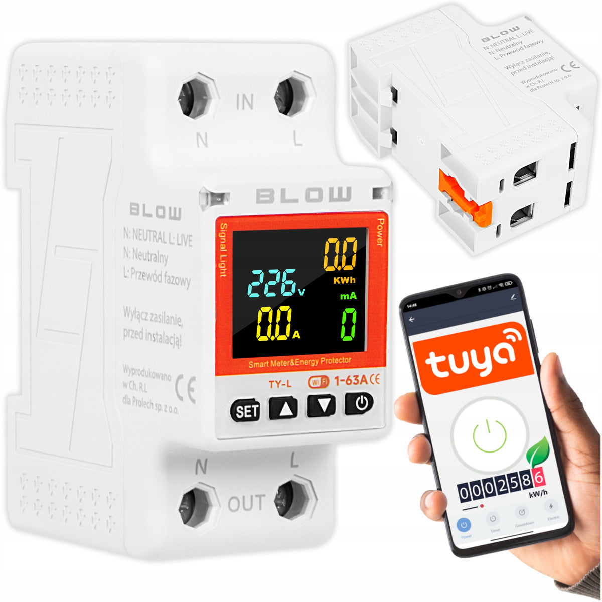 SMART POWER CURRENT METER WIFI POWER RELAY FOR WIFI TUYA RAIL