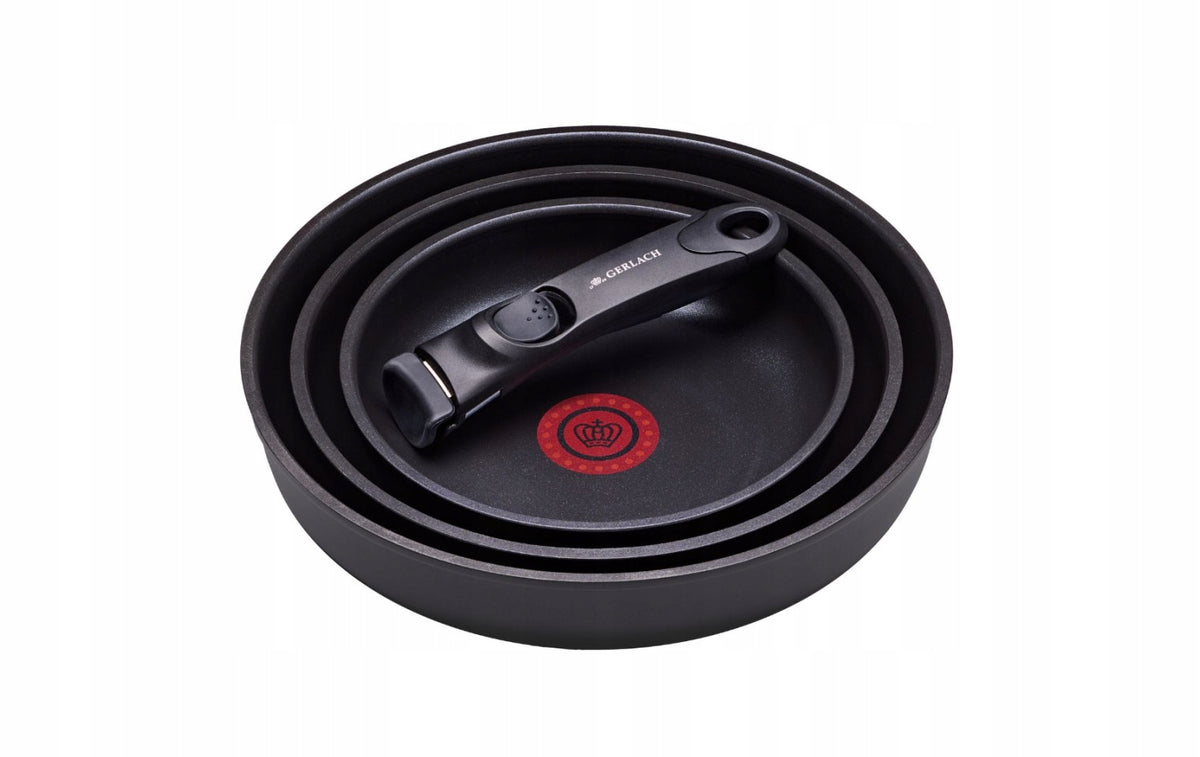 SMART THERMOCOAT 20/24/28 PAN SET WITH DETACHABLE NON-STICK HANDLE Packaging status original