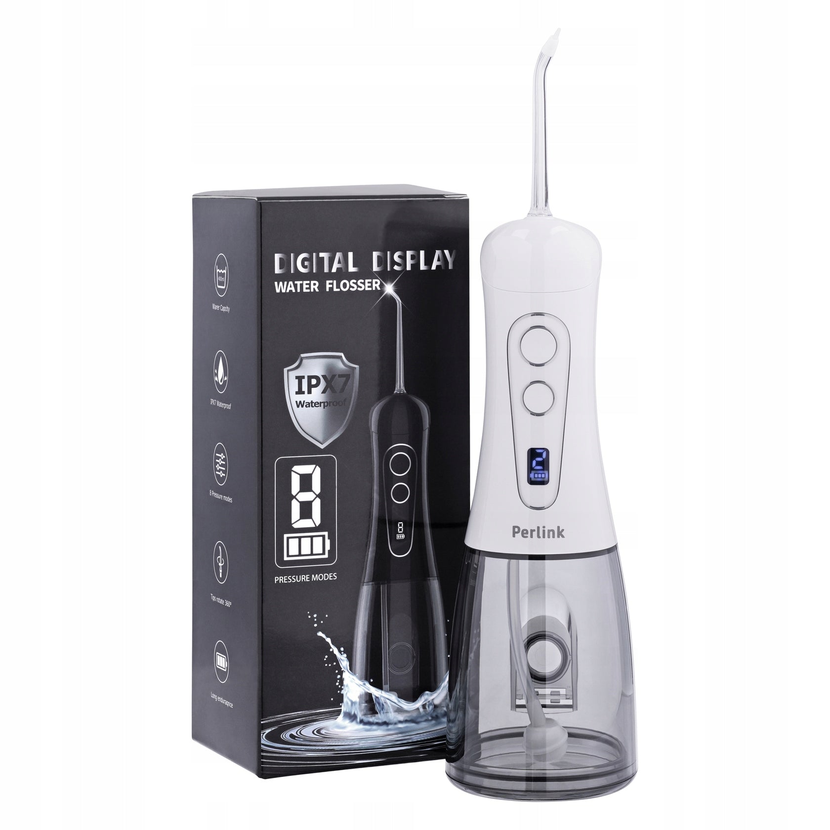 SMART TOOTH IRRIGATOR 8 MODES 5 NOZZLES POWERFUL PROFESSIONAL WIRELESS Brand Perlink