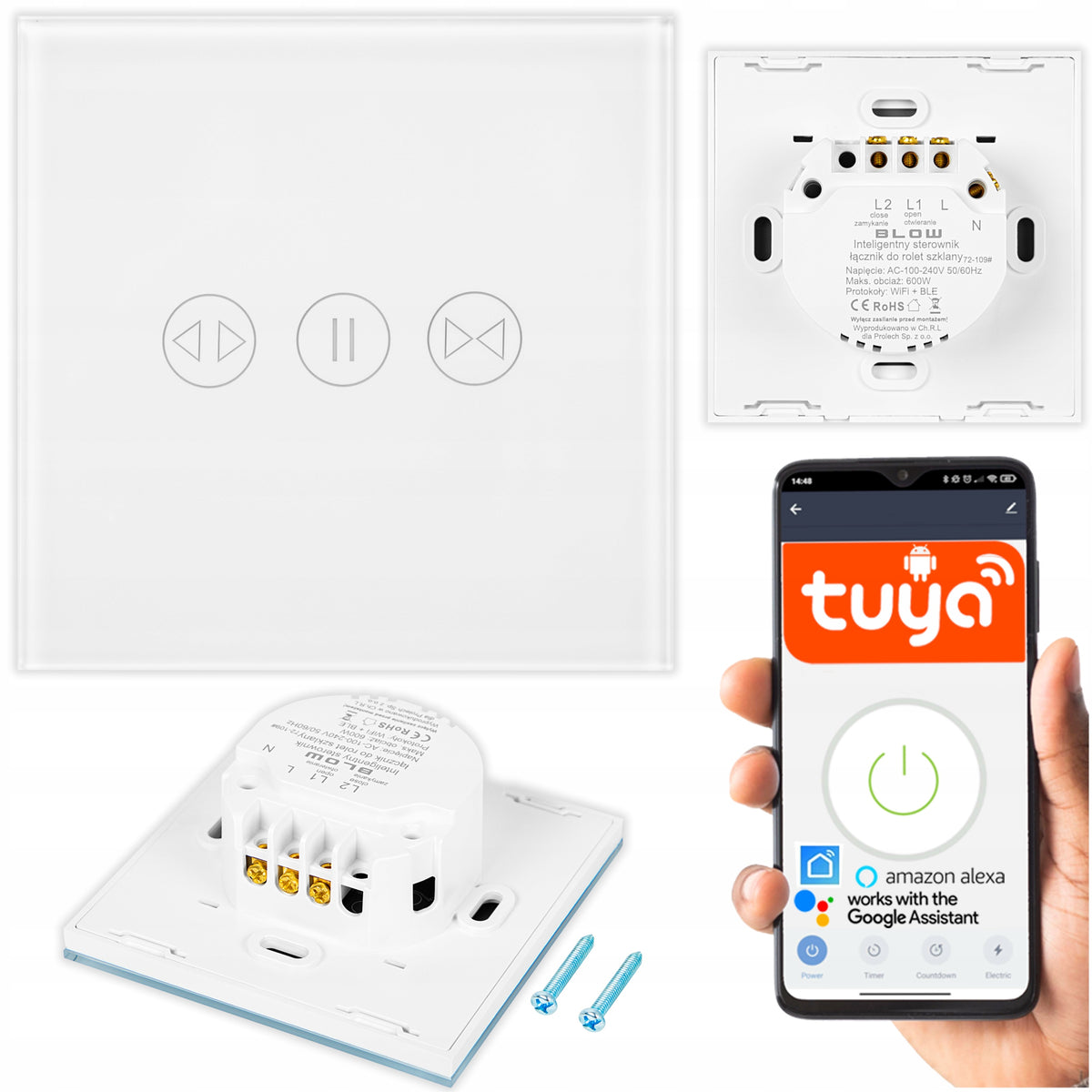 SMART TOUCH CONTROLLER FOR GLASS SHUTTERS TUYA SMART WIFI 600W LED