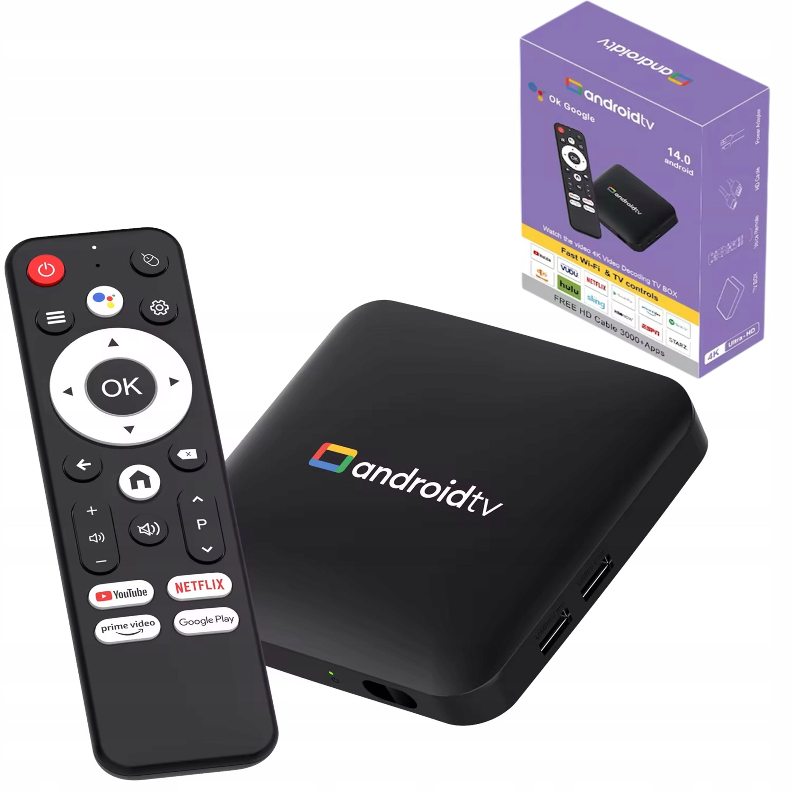 SMART TV BOX 4K 2G+16G Voice Control HDMI Media Player