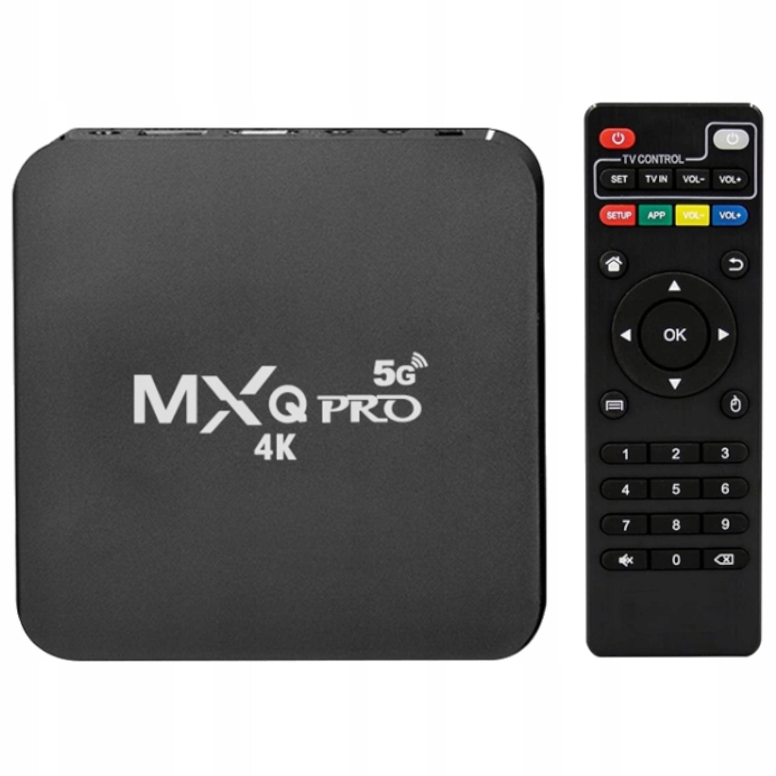 SMART TV BOX MXQ PRO FHD 4K 1+8GB ANDROID 7.1 DECODER PL POLISH MENU