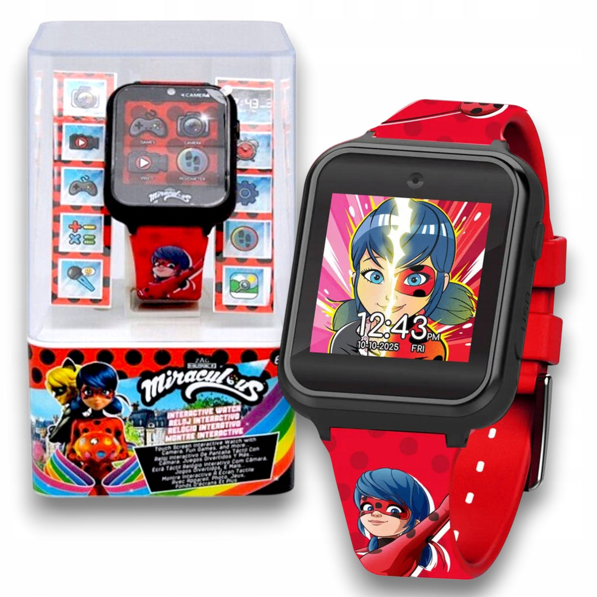 SMARTWATCH CHILDREN MIRACULOUS LADYBUG 10 FUNCTIONS interactive watch